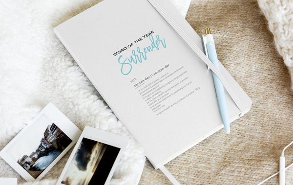 Word of the Year: Surrender - Hardcover bound notebook