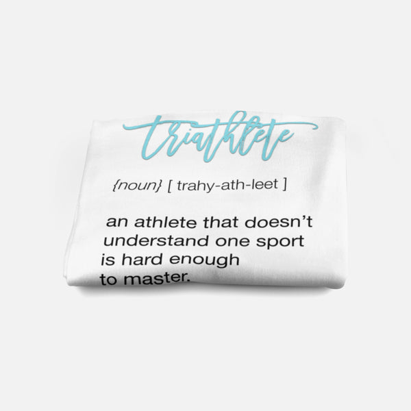 Triathlete Definition Minky Blanket - Triathlon Blanket - Fluffy Adult Blanket