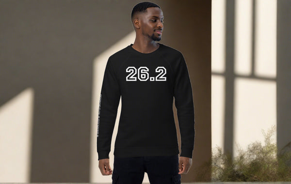 Marathoner Sweatshirt - Unisex organic raglan - Running Shirt