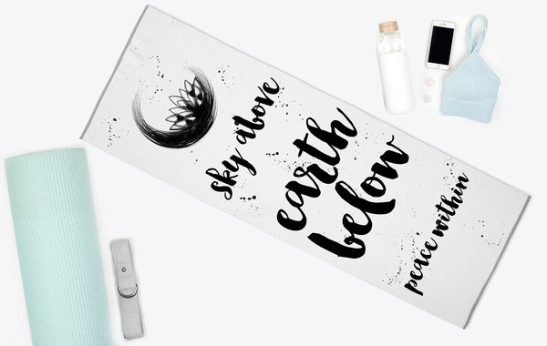 Sky Above Yoga Mat Towel - Yoga + Pilates Gift - Nonslip Yoga Towel