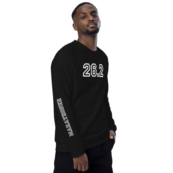 Marathoner Sweatshirt - Unisex organic raglan - Running Shirt