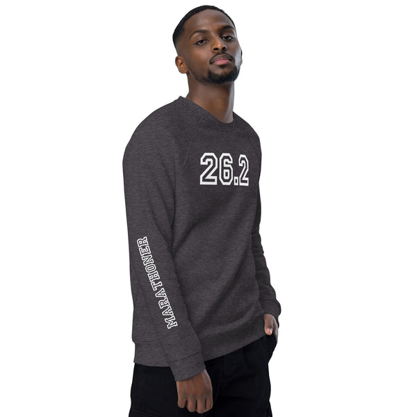 Marathoner Sweatshirt - Unisex organic raglan - Running Shirt