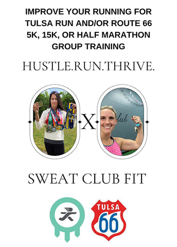 hustle.run.thrive. X Sweat Club Running + Strength Group Training for Fall Races