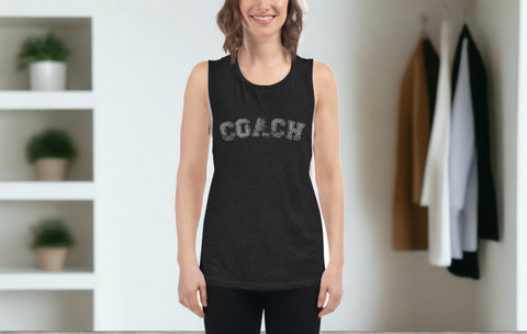Coach Muscle Tank Top - Gym and Fitness Workout Tank Top - Running and Fitness Shirt