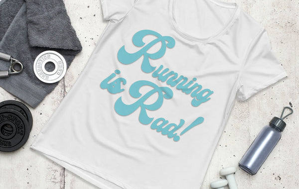 Running is Rad - Women's Athletic T-shirt