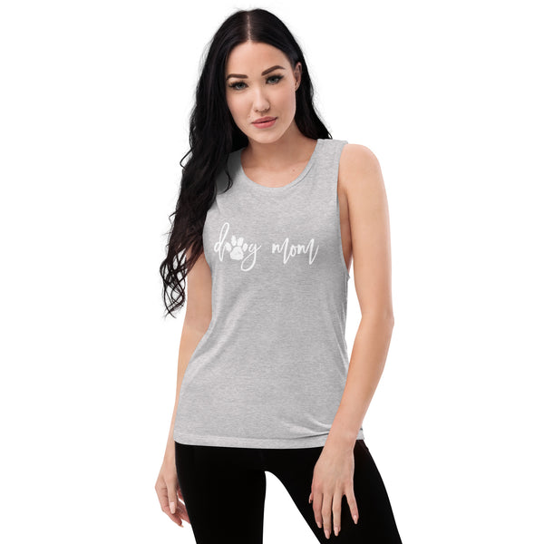 Dog Mom Muscle Tank Top - Gym and Fitness Workout Tank Top - Running and Fitness Shirt