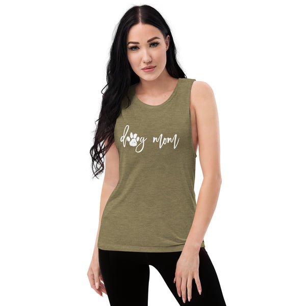 Dog Mom Muscle Tank Top - Gym and Fitness Workout Tank Top - Running and Fitness Shirt