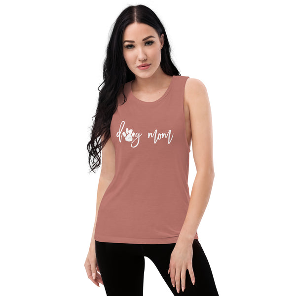 Dog Mom Muscle Tank Top - Gym and Fitness Workout Tank Top - Running and Fitness Shirt