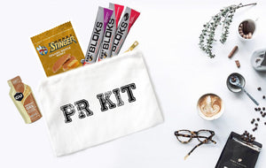 PR Kit - Cosmetic Bag - Cute Makeup Pouch - Swag Bag - Running Fuel Bag