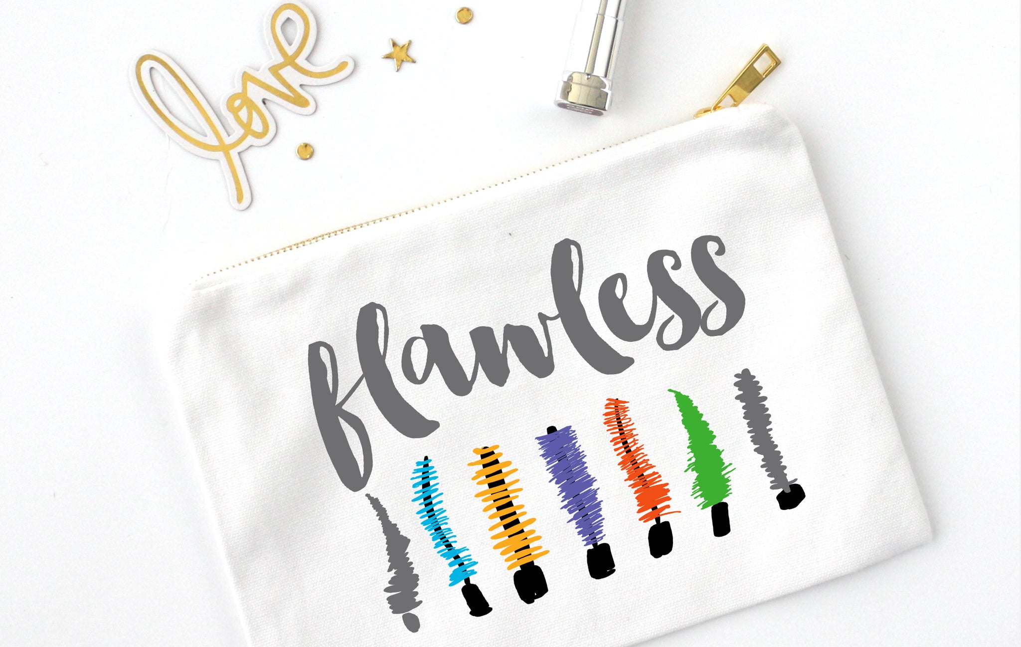 Flawless Cosmetic Bag - Cute Makeup Pouch - Swag Bag