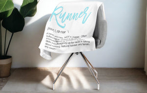 Definition of a Runner Minky Blanket - Running Blanket - Fluffy Adult Blanket