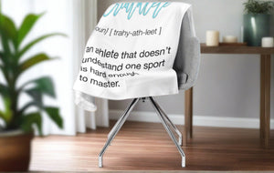 Triathlete Definition Minky Blanket - Triathlon Blanket - Fluffy Adult Blanket