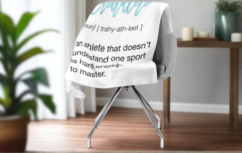 Triathlete Definition Minky Blanket - Triathlon Blanket - Fluffy Adult Blanket