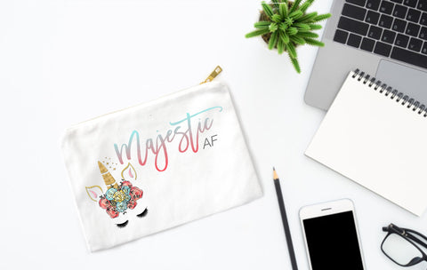 Majestic AF Cosmetic Bag - Cute Makeup Pouch - Swag Bag