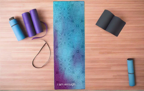 i am enough. Yoga Mat Towel - Yoga + Pilates Gift - Nonslip Yoga Towel