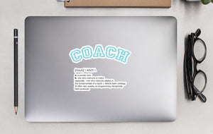 Coach Definition Sticker - Vinyl Cut Decals - Race Swag