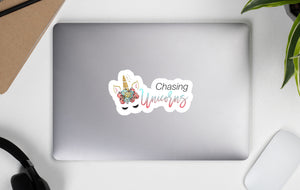 Chasing Unicorns Sticker - Vinyl Die Cut Sticker - Swag Gift