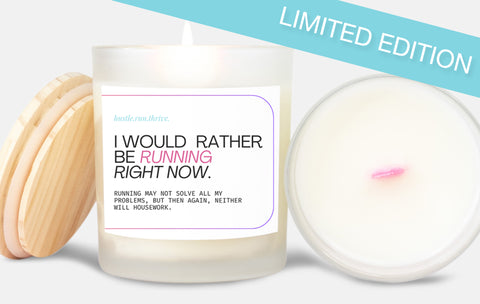 I'd rather be running Pink Wick Candle - Limited Edition - Coconut Soy Blend - Running Gift
