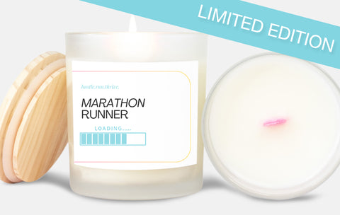 Marathon Training Pink Wick Candle - Limited Edition - Coconut Soy Blend - Running Gift