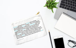 Promise Yourself Cosmetic Bag - Cute Makeup Pouch - Swag Bag