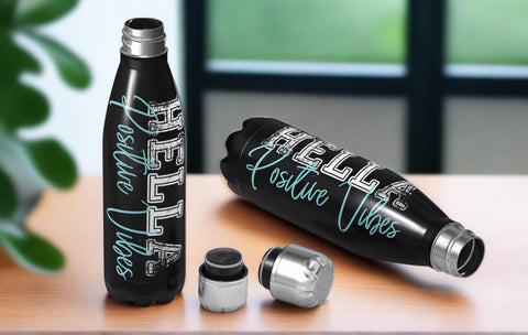 Positive Vibes Water Tumbler - Stainless Steel Water Bottle - Race Swag