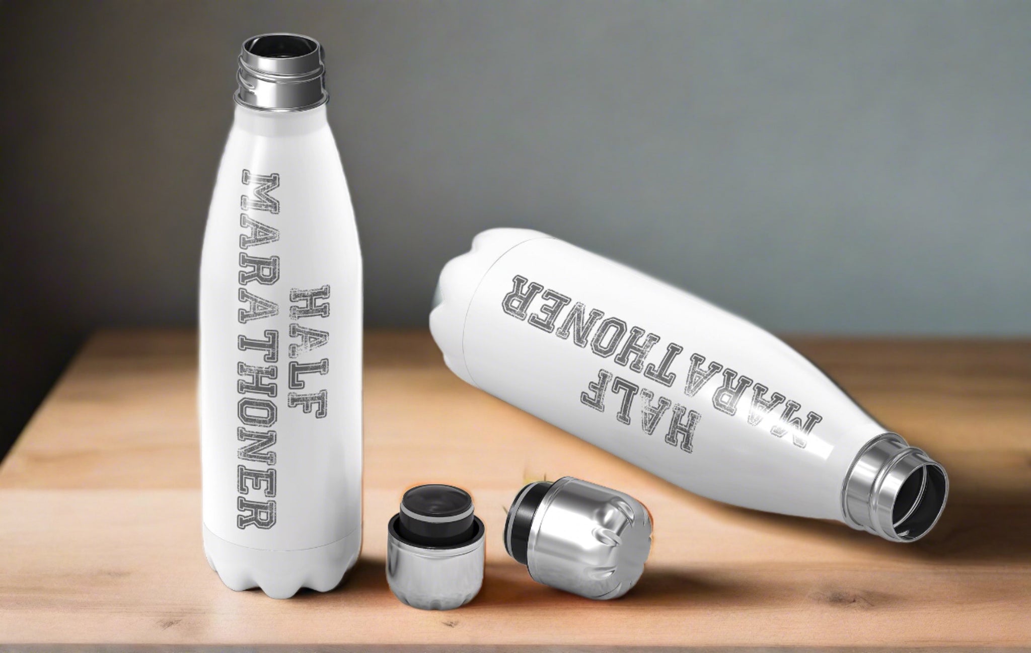 Half Marathoner Water Tumbler - Stainless Steel Water Bottle - Race Swag