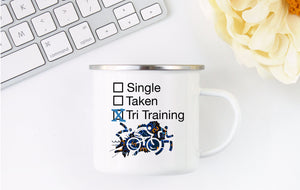 Triathlon Training Camp Mug - Stainless Steel Coffee Mug - Swag Gift - Metal Mug