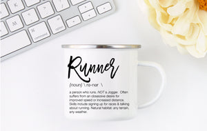 Runner Definition Camp Mug - Stainless Steel Coffee Mug - Swag Gift - Runner Gifts