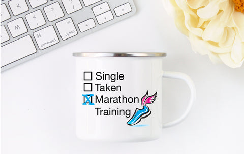 Marathon Training Camp Mug - Stainless Steel Coffee Mug - Swag Gift - Metal Mug