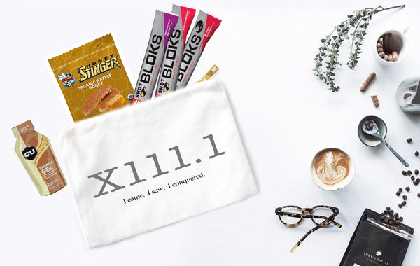 13.1 Conquered Half Marathon Fuel Bag | Canvas PR Kit Pouch | Half Marathon Gift | Running Nutrition Organizer