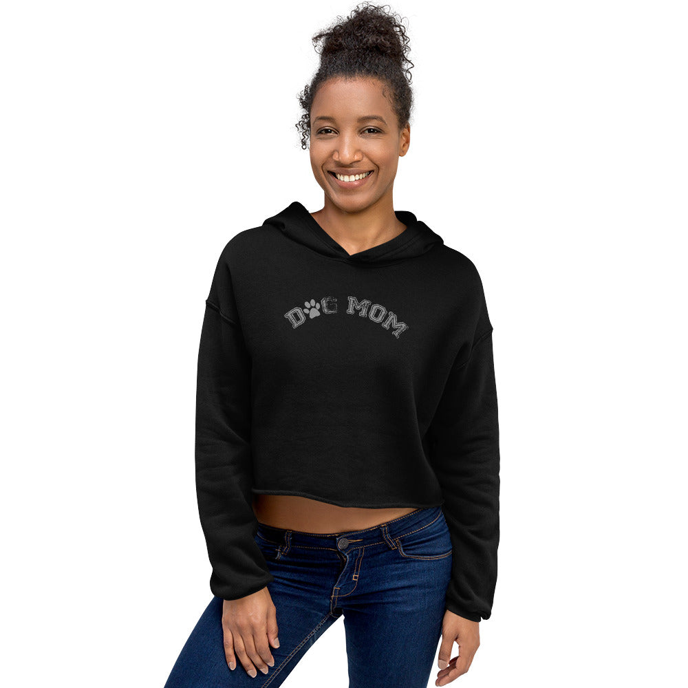 Dog Mom Crop Sweatshirt - Cute Workout Crop Top - Cropped Sweatshirt