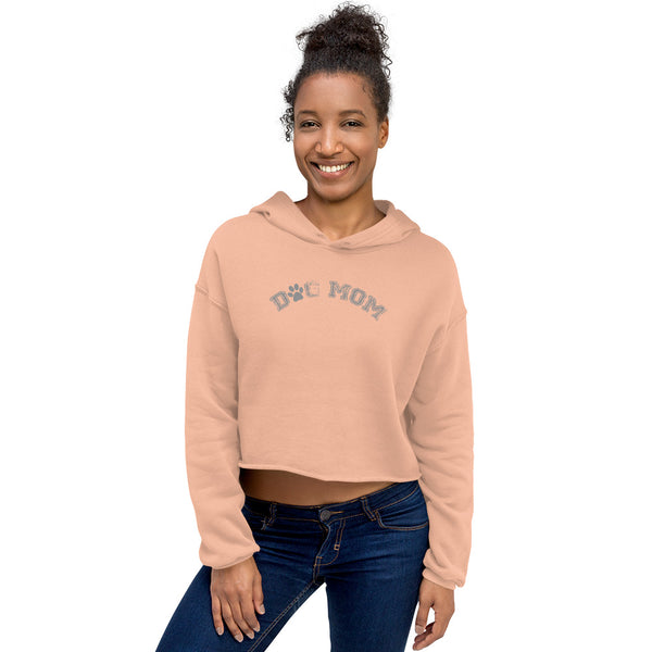 Dog Mom Crop Sweatshirt - Cute Workout Crop Top - Cropped Sweatshirt